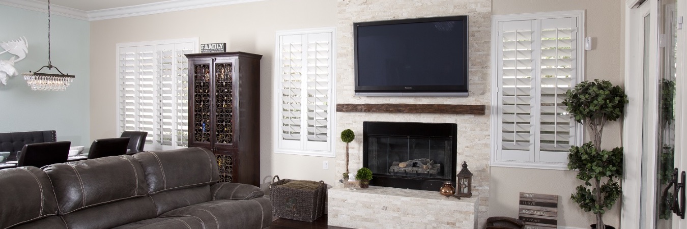 Polywood shutters in a Minneapolis living room