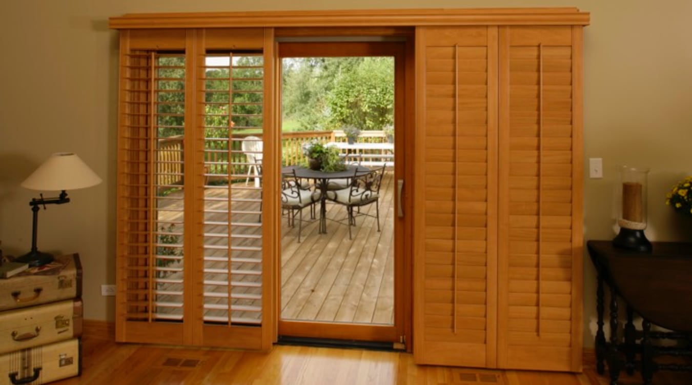 Sliding Glass Door Shutters In Minneapolis Sunburst
