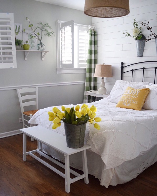 Minneapolis cottage bedroom shutters