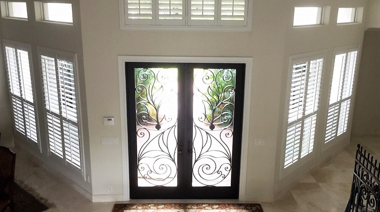 Minneapolis entryway plantation shutters